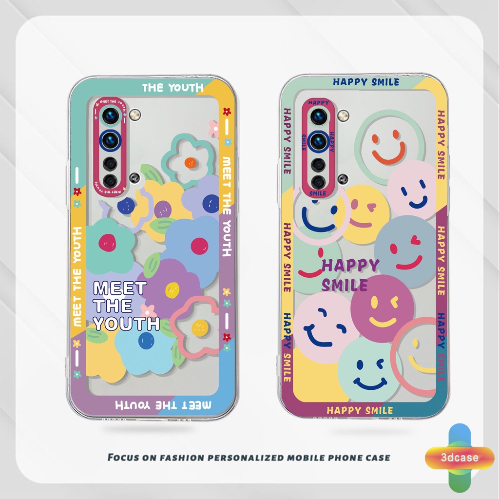 Case HP Realme C21Y C31 C35 C11 2021 C15 C21 C25 C20 C3 C12 C2 C25S 5S 5 5S 5i C17 7i C1 C25Y C2 C3i 6i C20A realme Narzo 20 10 10A 20A 30A A7 A5S A15 A16 Y12 Y20 Y15S A03 Cute Happy Smiley TPU Shockproof Angel Eyes Protector Cover