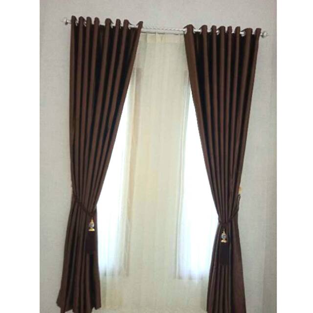 Gorden polos coklat tua