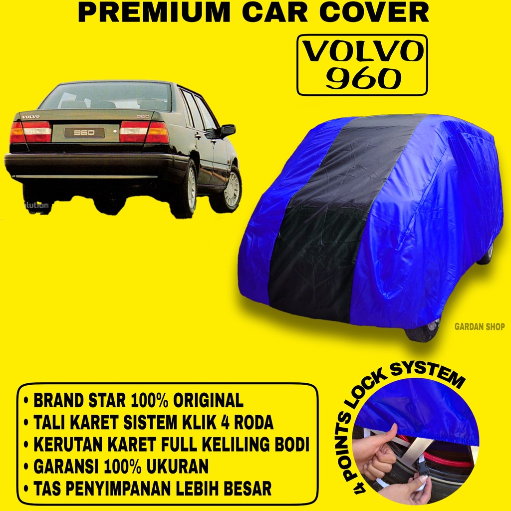 Body Cover VOLVO 960 BIRU HITAM Penutup Bodi Mobil Volvo 960 Waterproof PREMIUM