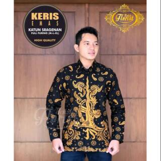 Kemeja Batik  Pria Keris  Emas full fuuring by Batik  