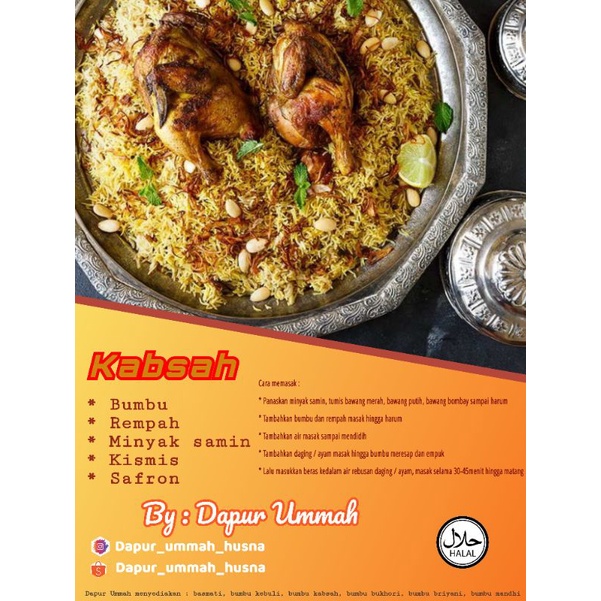 

basmati dan bumbu kabsah