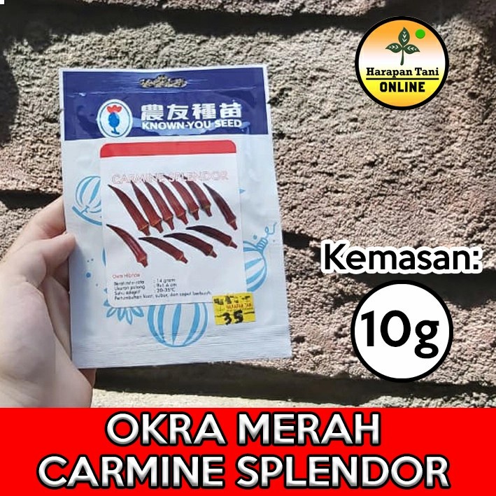Carmine Splendor 10g | Okra Merah | Known You Seed