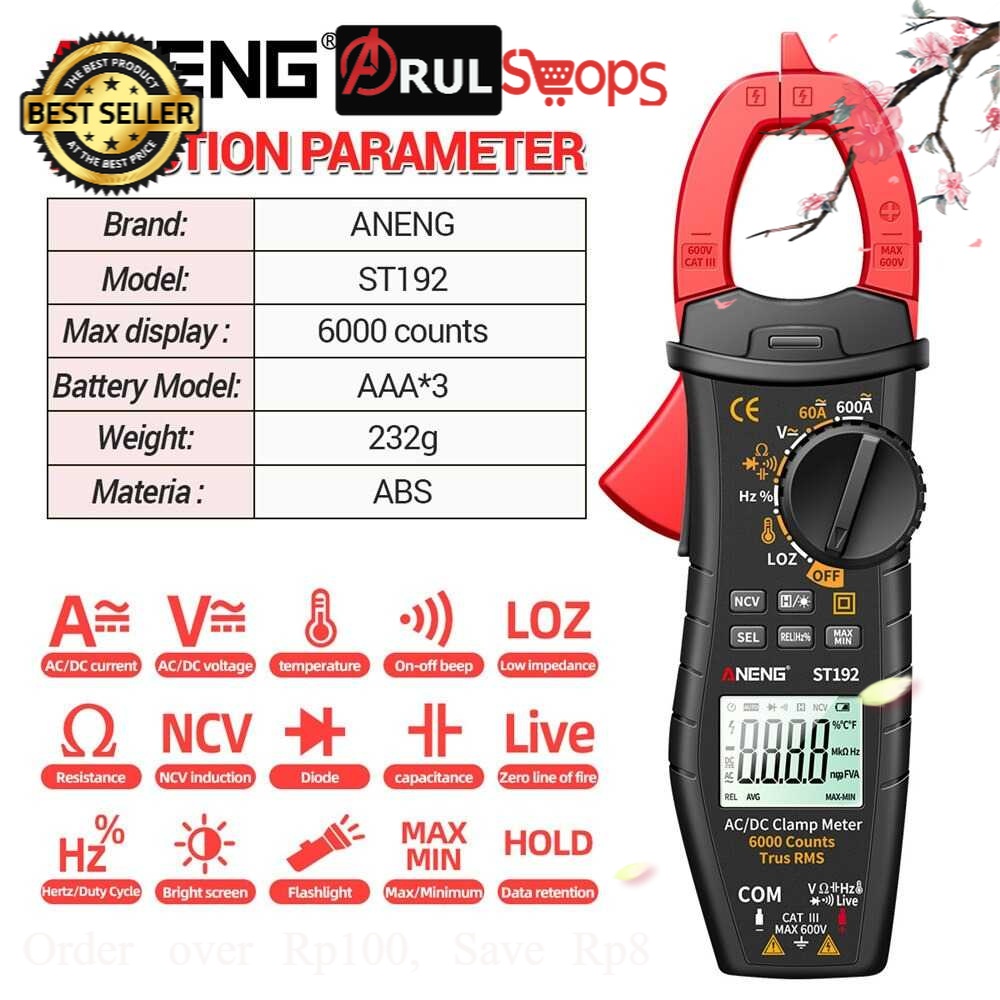 ANENG Digital Multimeter Voltage Tester Clamp - ST192
