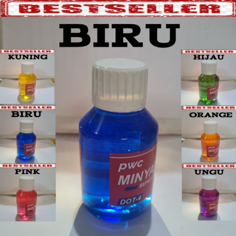 MINYAK REM WARNA DOT 4 PWC ASLI Minyak Rem Motor Dan Mobil Oli Rem