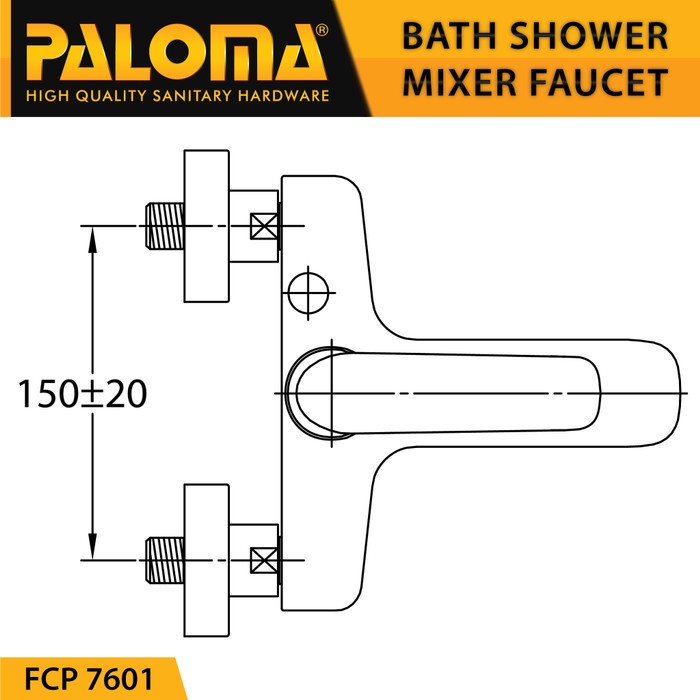 PALOMA FCP 7601 Keran Mixer Bathtub Shower Panas Dingin ROSE GOLD