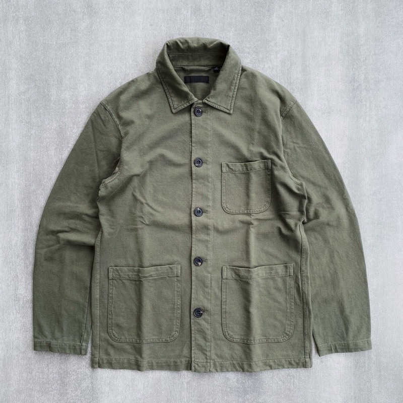 Uniqlo Olive Green Washed Chore Jacket