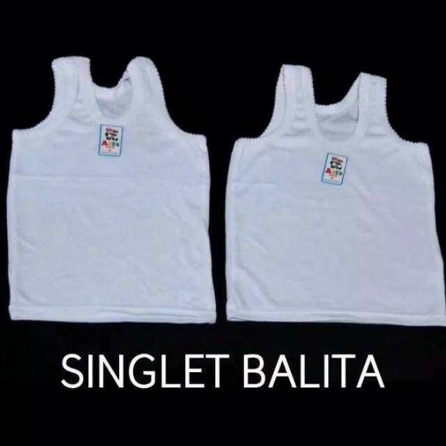 Singlet Balita Polos Size S M L XL XXL  / Singlet Anak Unisex / Kaos Dalam Anak / Singlet Bayi