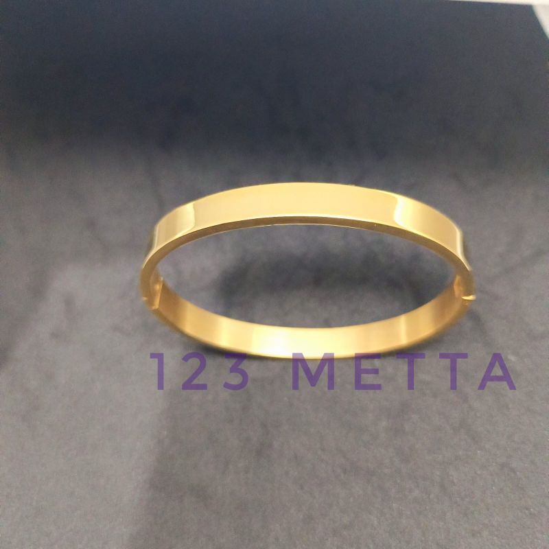 Gelang Polos Pria Titanium Anti luntur