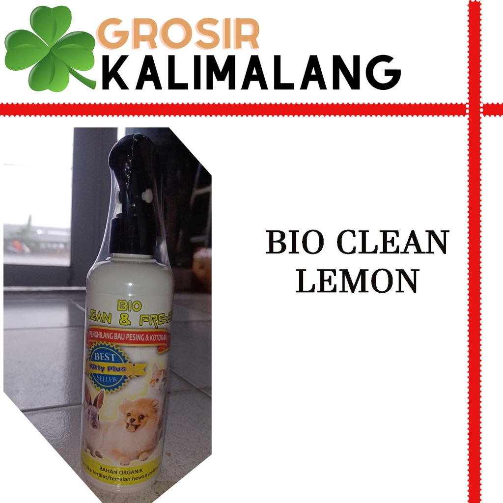 Kitty Plus Bio Clean &amp; Fresh Penghilang Bau Pesing &amp; Kotoran 250ml - Lemon