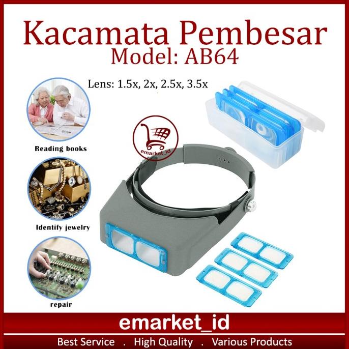 

Kacamata Pembesar AB64 / Kaca Mata Servis / Lampu Reparasi / Eyelash