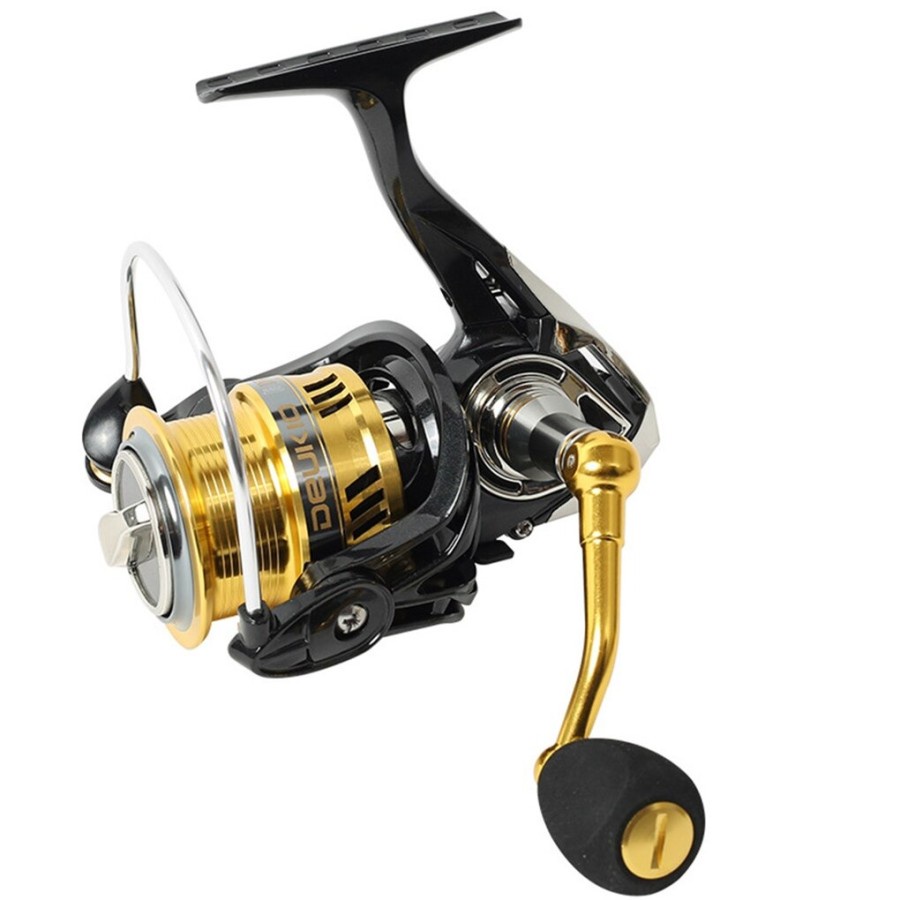 Reel Pancing Fishing Reel Kumparan 5+1 Ball Bearing 5.2:1 - DW3000 - Black/Gold