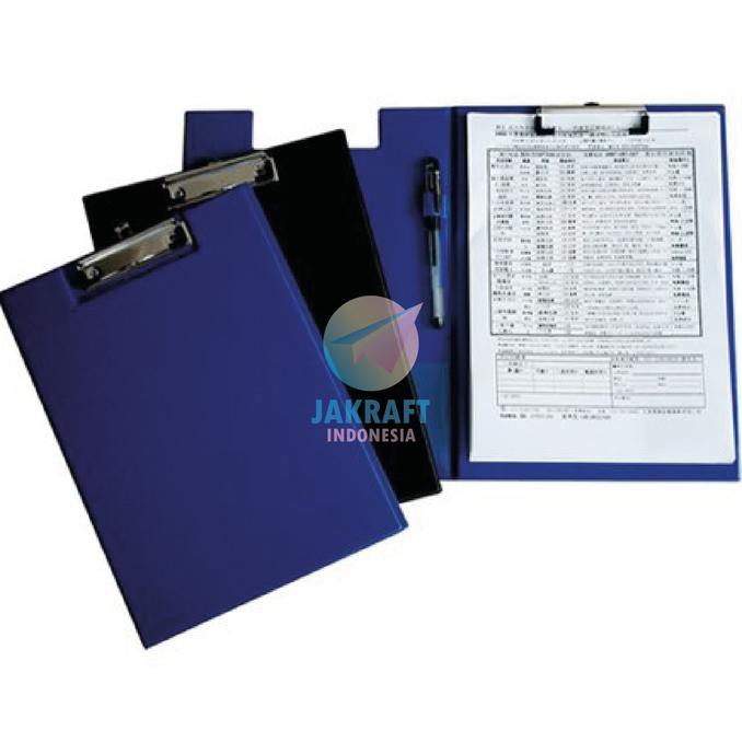 

STOK TERBATAS Clipboard Papan Jalan + Cover PVC + Label Folio F4 FC Clip Board - Hitam PROMO MURAH