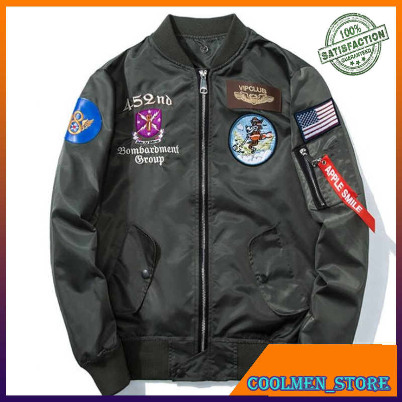 Jaket Pria Bomber Impor Eksklusif 2018 Military Uniforms Jacket Men's Autumn Winter Fashion Design