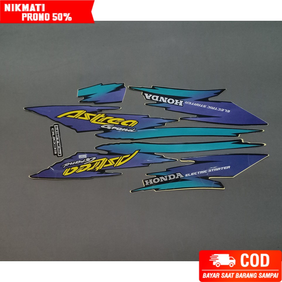Stiker Bodi & Lis Body & Striping ASTREA GRAND TAHUN 1997 BIRU