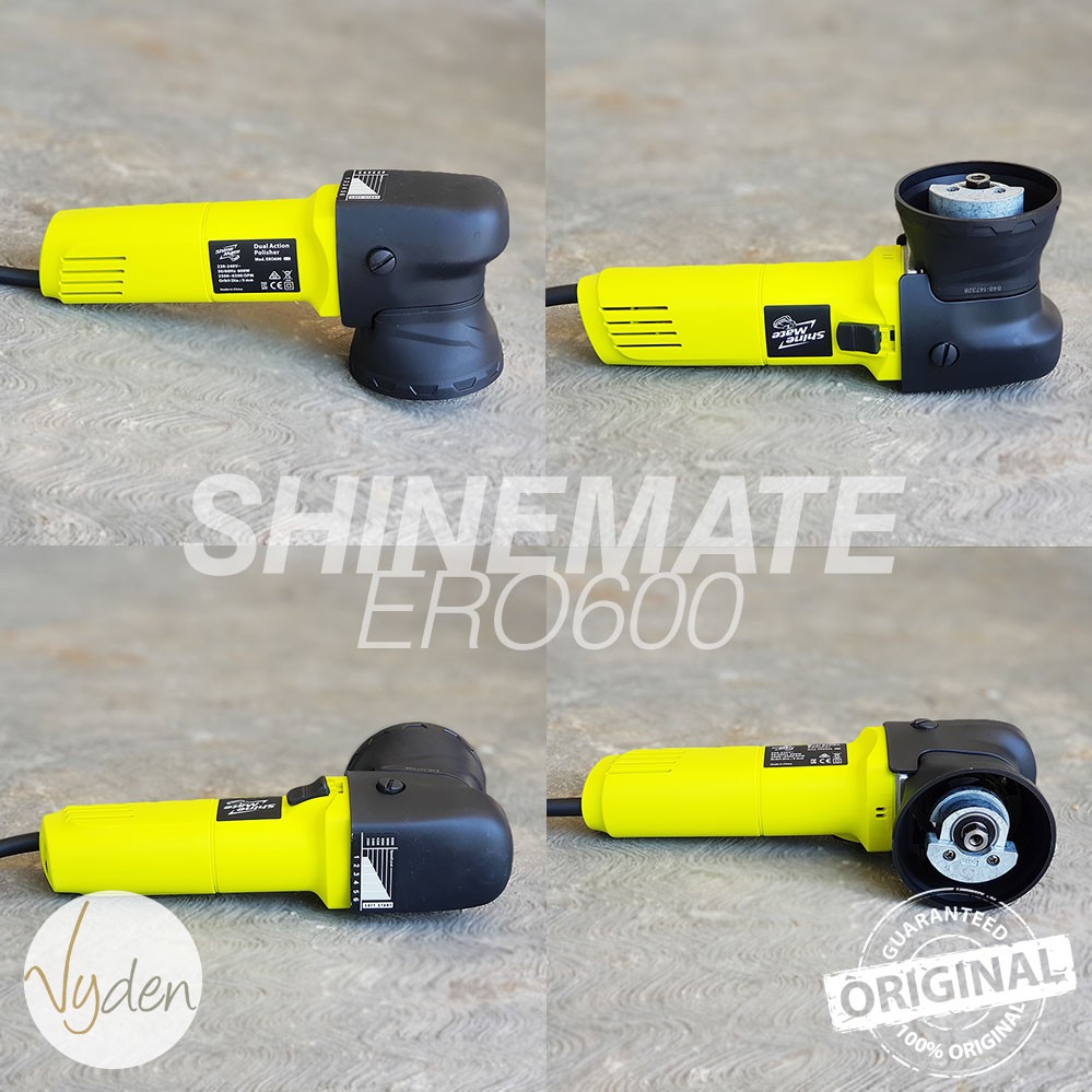 Mesin Poles Body Mobil Dual Action Polisher Shinemate ERO600 G1+ Gratis 3 Pad Perawatan Otomotif
