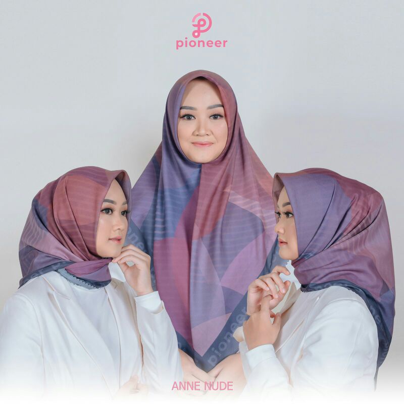pioneer | ANNE | SQUARE SCARF | HIJAB SEGI EMPAT PRINTING MOTIF PREMIUM ~ VOAL ULTRAFINE EXCLUSIVE W