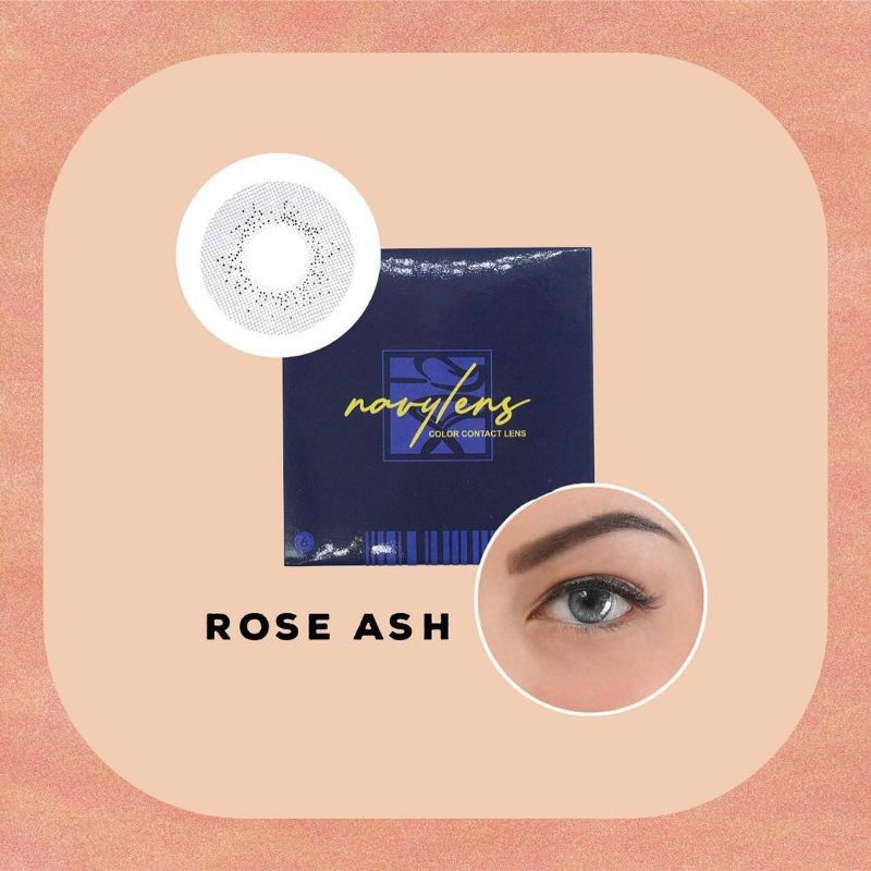 softlens warna Rose Ash diameter 15 water 43% Navylens Rose