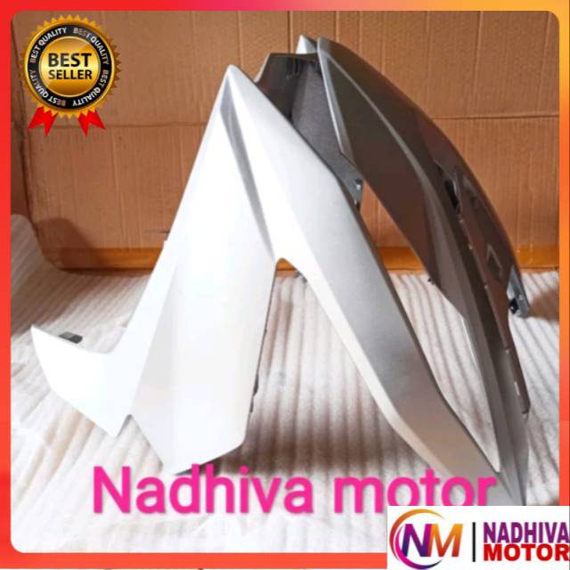 Cover tameng depan honda beat street led 2020 silver doff matte