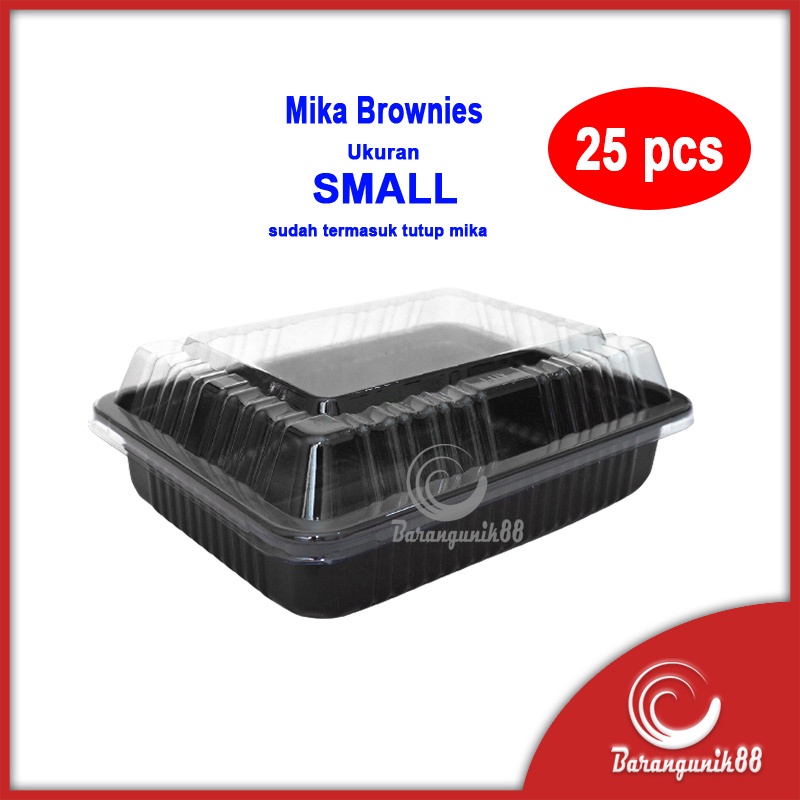 [25 pcs] Mika Brownies Small Lux Food Grade High Quality Kotak Kue Sushi