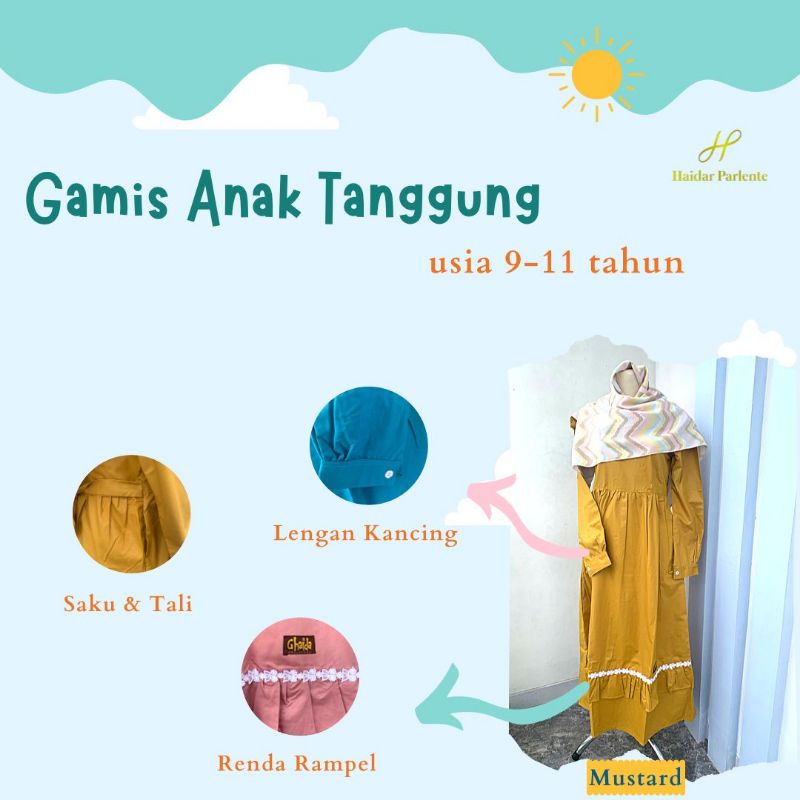 Gamis Anak/Gamis Tanggung/Gamis SMP/Gamis Remaja/Gamis/Dress Anak/Dress/Dress tanggung