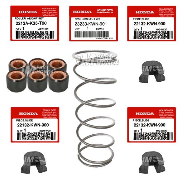 Paket Upgrade Per CVT PCX 150 CBU Thailand Piece Slide 3 Pcs Roller Vario 150 2212A-K36-T00 22132-KW