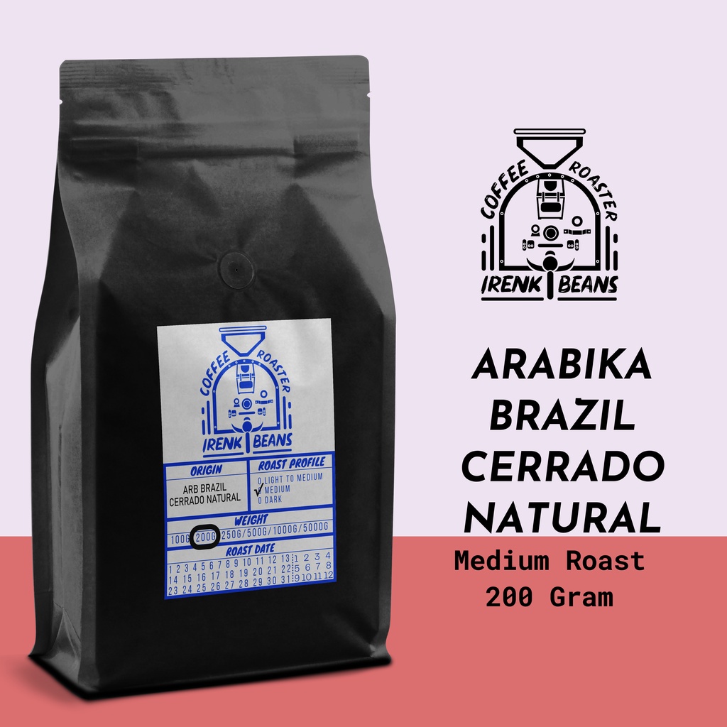 

Kopi Arabica Brazil Cerrado Natural 200g Biji Bubuk