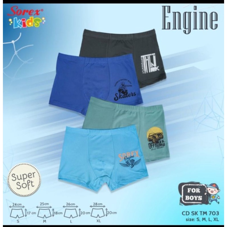 Celana dalam boxer anak cowok Sorex TM 703