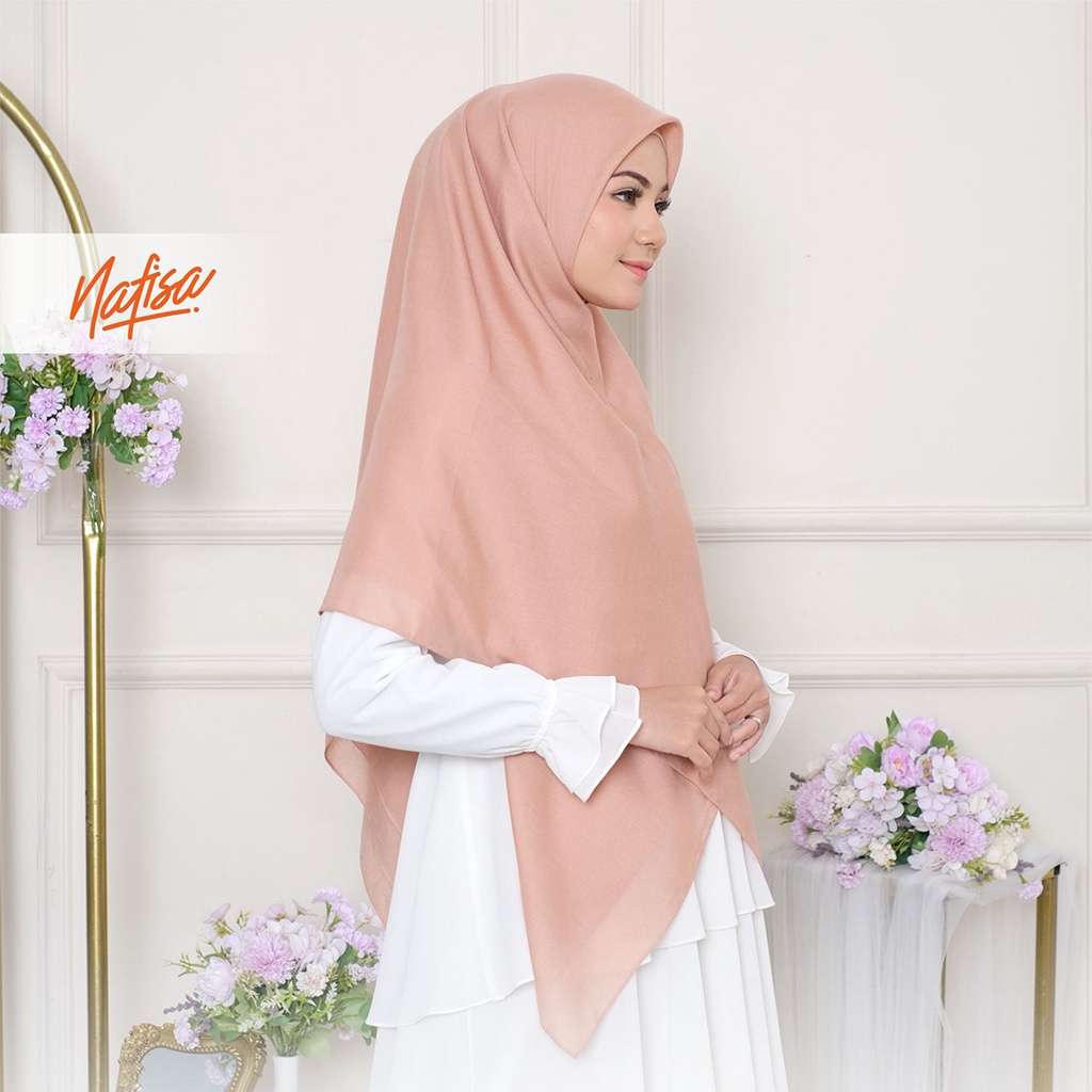 Nafisa kerudung segiempat  Allura Lebar Segiempat Jumbo - Jilbab Segiempat Syar'i Jilbab Segiempat Sekolah Size Lengkap