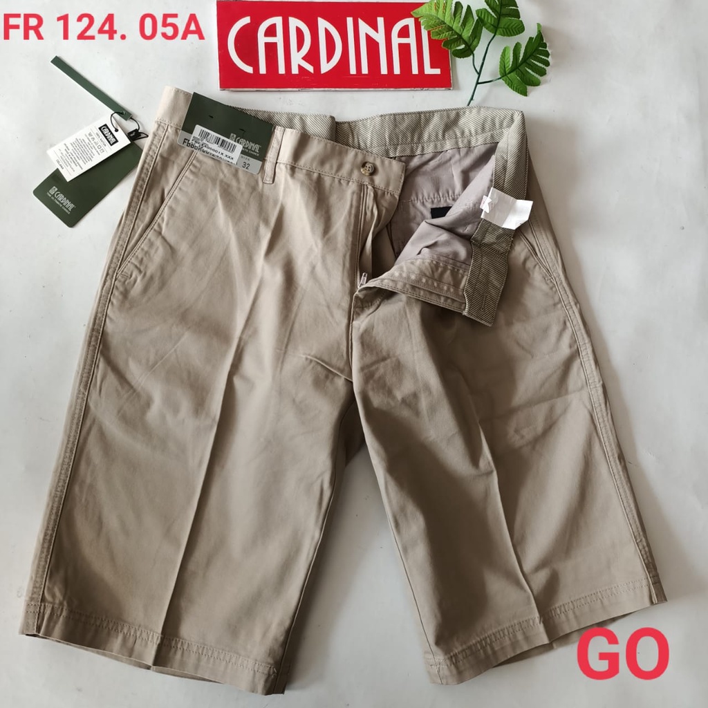 gof 32 CARDINAL FBBXX Celana Pendek Polos Stretch Kotak Motif Original Celana Santai Laki-Laki