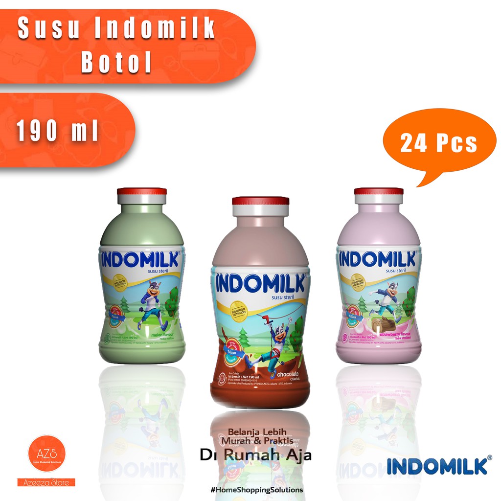 

Susu Indomilk Botol Rasa Coklat Dan Strawbery 190ml isi 24 pcs