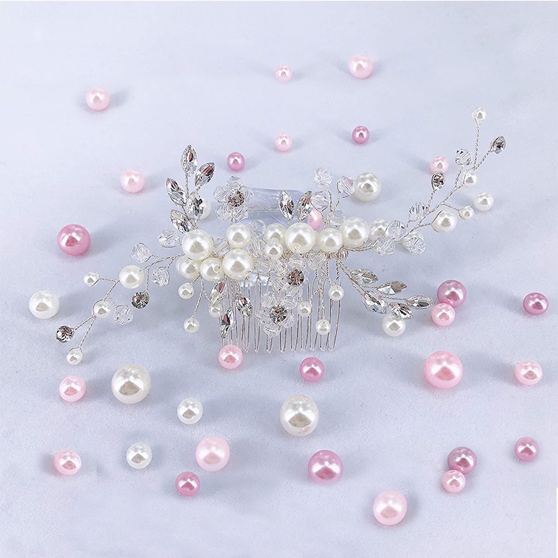 Bridal Wedding Hair Comb / Sparkly Rhinestones Side Combs Crystals Pearls Flower Bride Hairpieces / Gorgeous Hair Accessories for Women and Girls