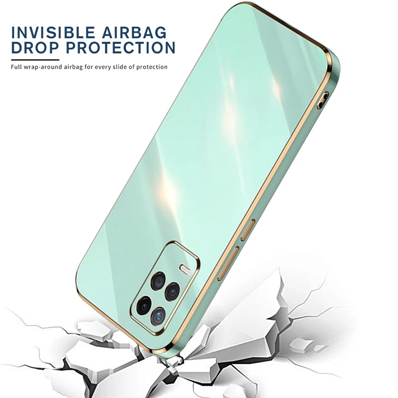 Casing Silikon OPPO A54 4g A16 A15 A15S A35 A5 2020 A9 2020 A7 A5s A5 A3s A53 2020 A33 2020 Ren 4 F 6D Shockproof