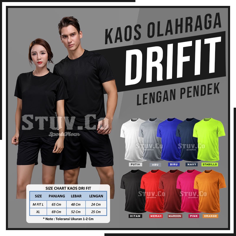 BAJU DRIFIT PRIA WANITA RUNNING JOGGING FUTSAL SEPAKBOLA KEREN