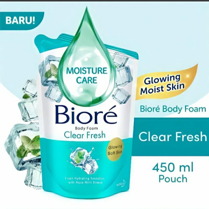 Biore Body Foam Clear Fresh 450 Ml - Sabun Mandi - Sabun Cair