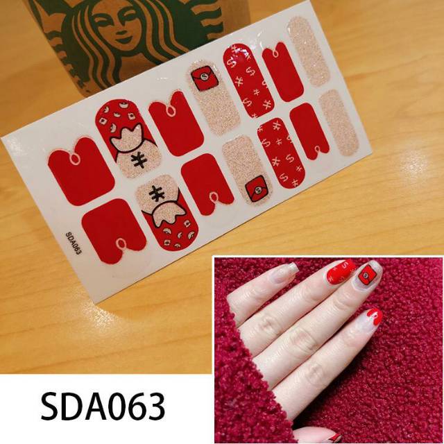 Nail sticker CNY design /nail sticker imlek design / stiker kuku / nail stiker