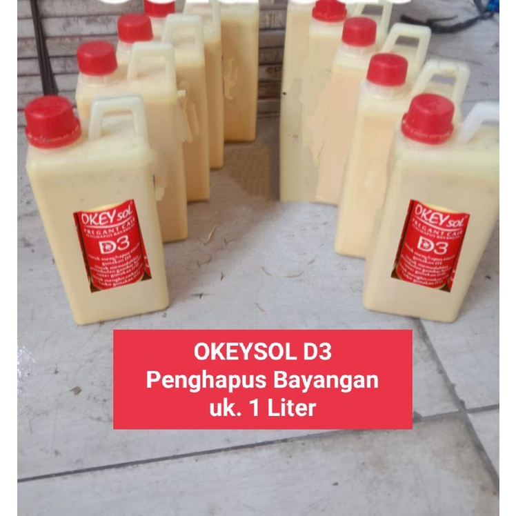 

PENGHAPUS BAYANGAN SISA AFDRUKAN SABLON D3 OKEYSOL Ukuran 1 Lite