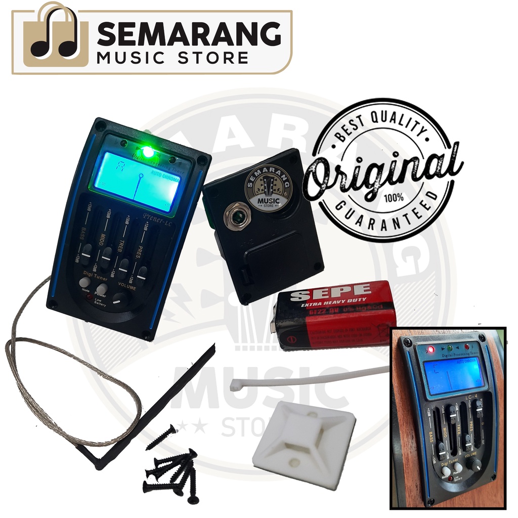 ORIGINAL!!! Preamp Equalizer Tuner Gitar Akustik Elektrik LC Prener Import