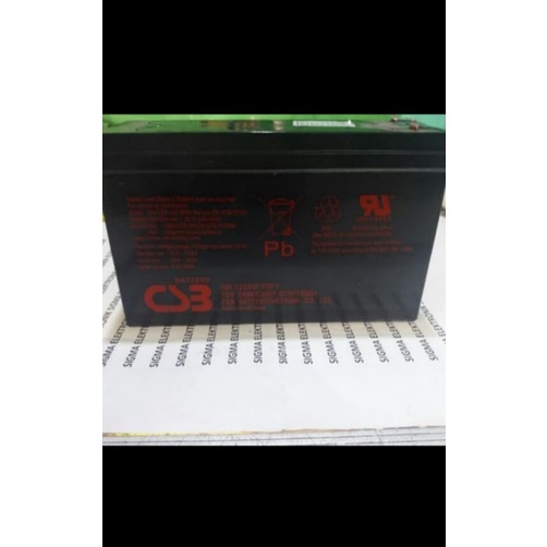 ACCU / Aki Kering CSB 12 V 5 AH 1224 F2F1 Fisik Seperti 6 V 12 AH