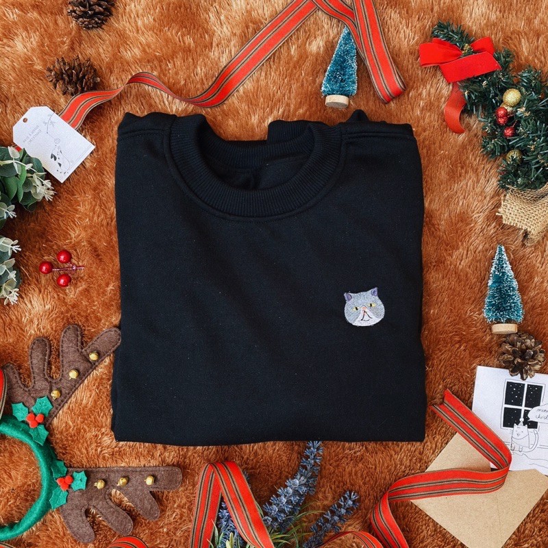 OVERSIZE SWEATER KUCING LUCU