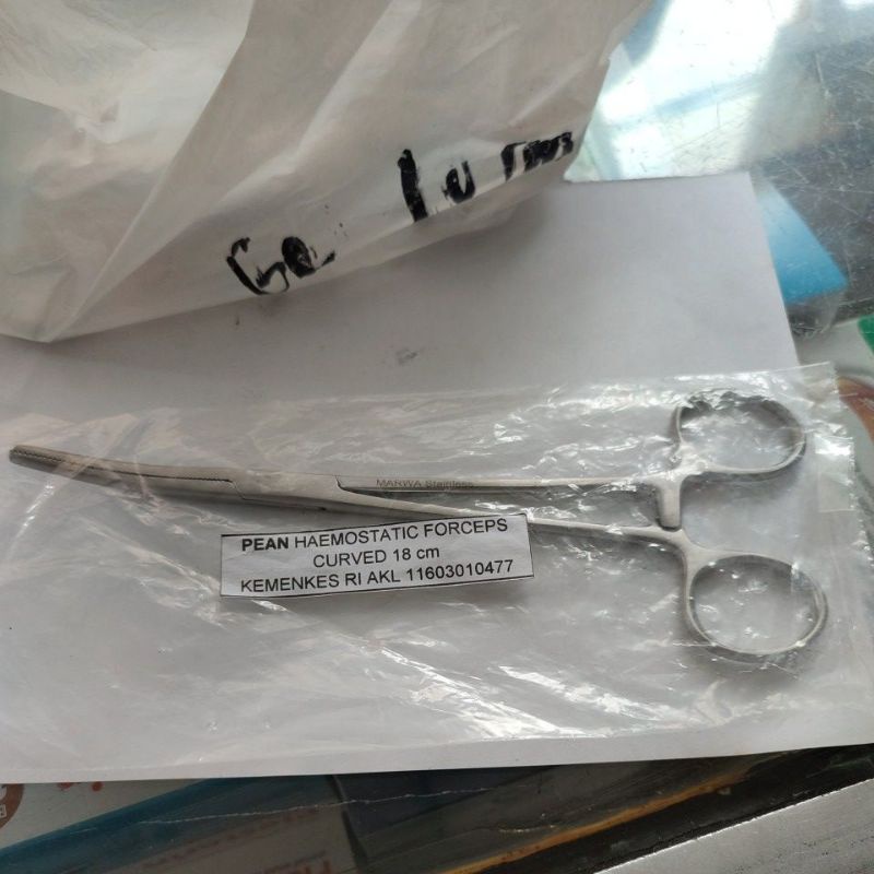 klem pean bengkok 18cm