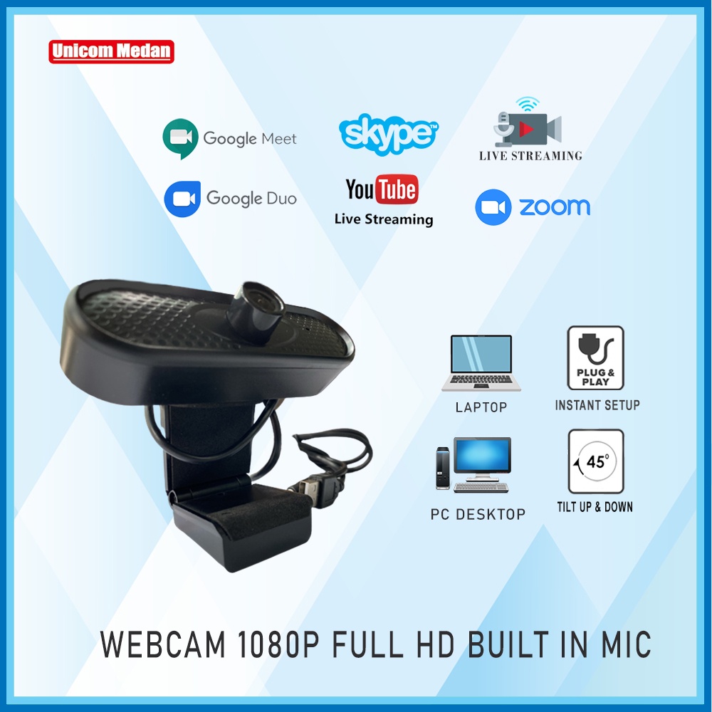 WEBCAM 1080P FULL HD BUILT IN MICROPHONE