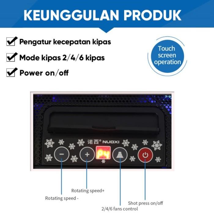 Unitech Cooling Pad Cooler Laptop - Coolingpad Laptop 6 Kipas Biru M8