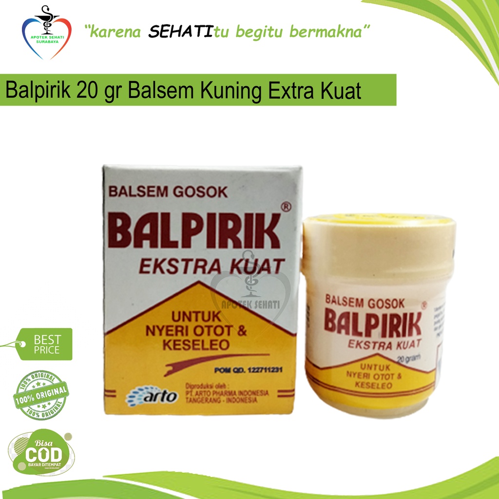 BALPIRIK MERAH EKSTRA KUAT 20GR BALSEM PANAS HOT OBAT GOSOK PIJAT