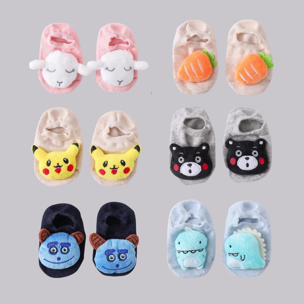 Kaos kaki 3D bayi 0-6bulan / kaos kaki bantal lucu