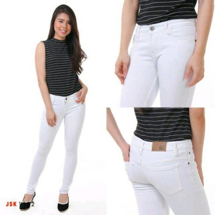 CELANA JEANS PENSIL PUTIH // CELANA PENSIL WANITA