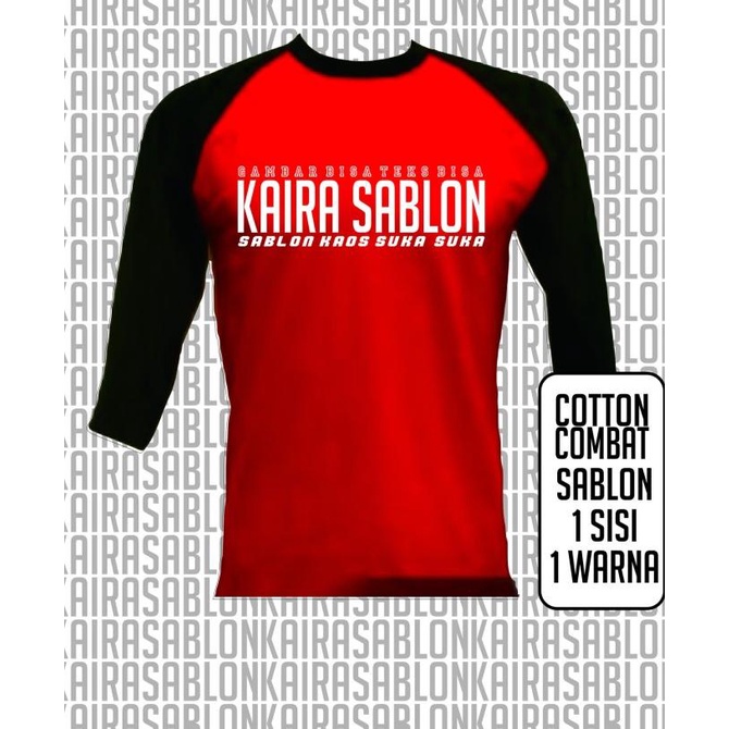 Kaos Sablon Satuan Raglan & Lengan Panjang