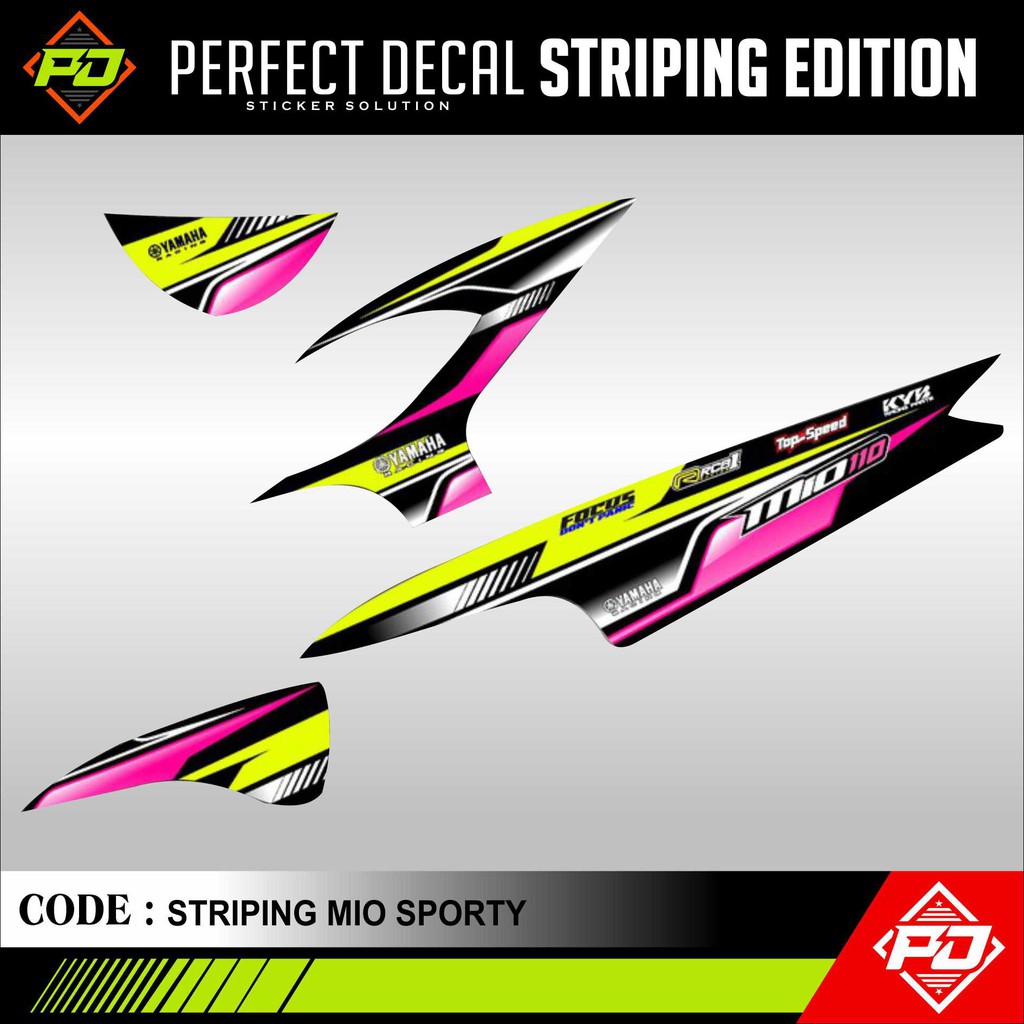 Cutting Stiker Striping Motor MIO SPORTY Decal Custom Variasi