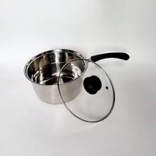 Panci Susu Milk Pot Stainless Tutup KacA + streamer 20 cm