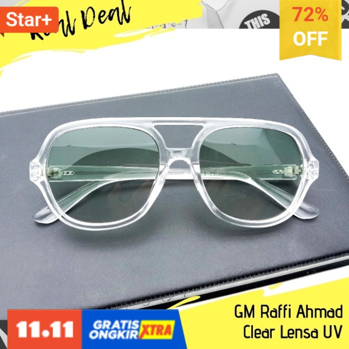 KACAMATA PRIA GM RAFFI AHMAD LENSA ANTI RADIASI BLUE RAY PLANO Siap SALE 99%