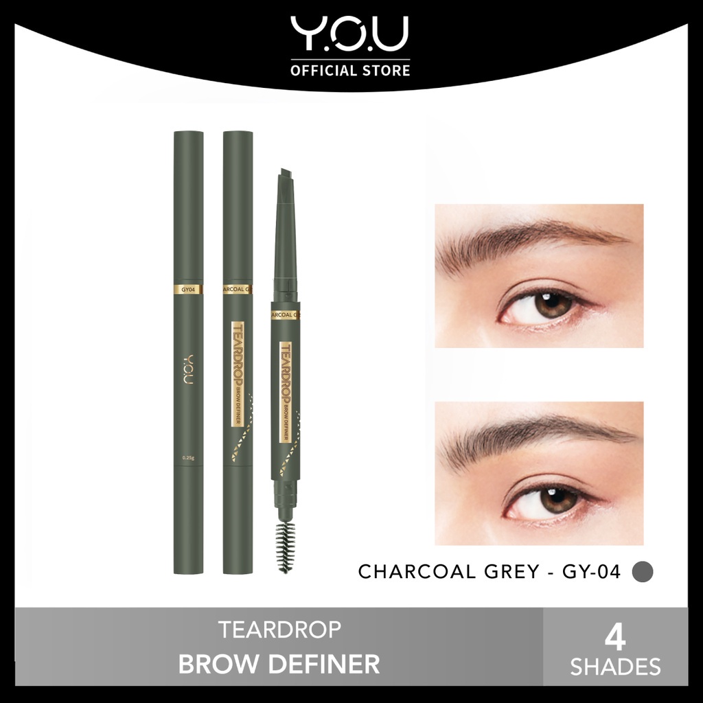 YOU Pensil Alis Teardrop Brow Definer 0.25gr | Eyebrow Waterproof &amp; Long Lasting BPOM